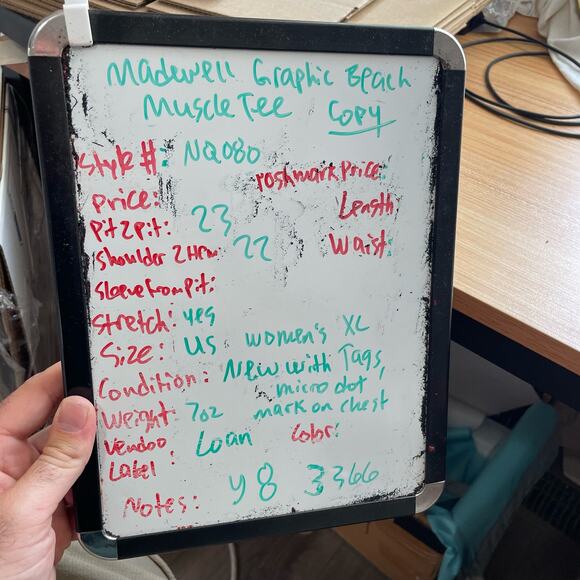 Madewell Graphic Crew Neck Beach Boho Muscle Tee Shirt US Women's XL New - Picture 6 of 6